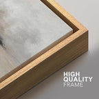 SIGNFORD Framed Canvas Print Wall Art Set Misty Horizon Soft Neutral Toned Landscape Illustration Modern Art Decorative Nordic Nature for Living Room, Bedroom, Office - 24"x36"x2 Natural