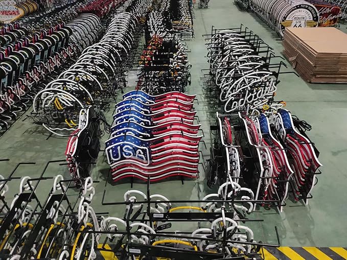 Neon Signs Beer Bar Louisiana Crawfish With Circle Border Glass Neon Signs for Office Pub Cafe Party Man Cave Neon Light Art Wall Lights 24 X 20 Inches