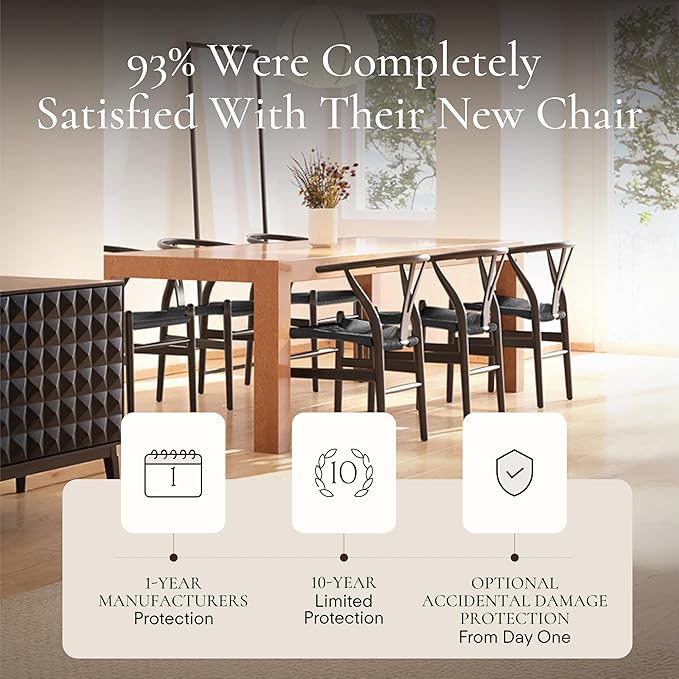 POLY & BARK Weave Chair Set of 2 in Pitch Black