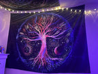 FORATER Tree of Life Tapestry Wall Hanging Colorful Life Tree Tapestries Aesthetic Sun and Moon Galaxy Wall Tapestry for Bedroom Living Room Dorm(36 x 48 Inch, Multicolor)