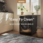 Area Rugs 9x12 for Living Room Bedroom, Large Modern Abstract Machine Washable Soft Dark Gray Rug, Floor Carpet with Non Slip Backing for Dining Room