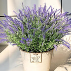 UV-Resistant Artificial Lavender Flowers – Certified Fade-Proof Outdoor Decor – Realistic Purple Fake Plants Faux Greenery for Patio, Garden, and Landscaping
