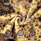 Topllen Washable Area Rug - 3'x5' Boho Bedroom Rug Indoor, Non-Slip Low-Pile Rugs for Living Room Bathroom Kitchen Front Door, Entry Throw Carpet Stain Resistance (Red, 3x5ft)