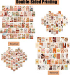 NGETC 50PCS Wall Collage Kit Double-Sided Printed Botanical Illustration Tarot Aesthetic Pictures Retro Wall Art Hippie Room Wall Decor Boho Postcards Pack Nature Posters for Adults Teen Girls Room