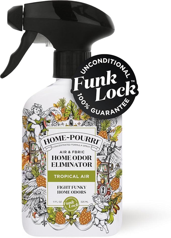 Home-Pourri Air + Fabric Multi-Purpose Odor Freshener Spray, Tropical Air, 11 Fl Oz - Pineapple, Jasmine and Sandalwood