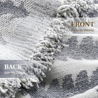 Couch Cover Boho for Dogs Washable Grey Couch Covers for 2 Cushion Couch, Chenille Sectional Couch Covers L Shape Sofa Cover, Furniture Protector for Kids, Pets, Grey 71" X150"