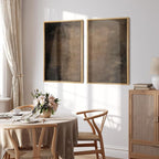 SIGNFORD Framed Canvas Print Wall Art Set Abstract Earthy Tones Modern Minimalist Abstract Shapes Illustration Modern Art Decorative Nordic Nature for Living Room, Bedroom, Office - 16"x24"x2 Natural