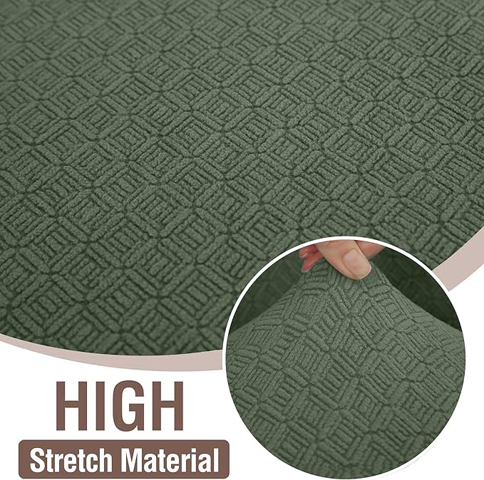 HDCAXKJ Sectional Couch Cover L Shape Stretch Sofa Covers Washable Jacquard Corner Couch Slipcover Non Slip Sectional Slip Cover U Shaped Furniture Protector for Pets Dogs (Army Green, Large)