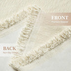 Couch Cover for Dogs Sectional Sofa Covers Washable for 2 Cushion Couch, Chenille Couch Cover Blanket, Sectional Sofa Slipcovers, Multi-Use Furniture Protector for Kids, Pets, 91" X134", Beige