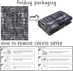 Rugcomf Area Rugs 8x10 Rug for Living Room Clearance Washable Boho Area Rug Non Slip Moroccan Vintage Low Pile Large Rug for Living Room, Bedroom, Farmhouse, Dining Room, Kids Playroom(Black)