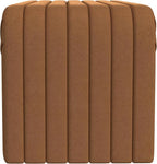 Modern Arch Channel Bedroom Bench Ottoman, 48" Entryway Bench and Shoe Rack, Soft Cushion Bench for Bedroom End of Bed, Ottoman Bench for Living Room, Bedroom, Entryway (Beach Rust Velvet)