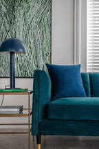 Midnight Blue Throw Pillow Covers 2 Pack 22 x 22 Inch Cozy Soft Velvet Square Decorative Pillow Cases, Lumbar Toss Pillow Shams, Euro Cushion Covers for Farmhouse, Couch, Sofa, Bed