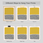 SIGNWIN Adhesive Canvas Poster Mid-Century Modern 1980s Geometric Color Blocks Abstract Shapes Illustrations Minimalism Decorative Rustic Cozy Zen for Living Room, Bedroom, Office - 12"x16"x4