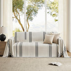 Boho Couch Cover Washable Sectional Couch Covers for Dogs Reversible Sofa Slipcover for 2 or 3 Cushion Couch Pet Friendly Furniture Protector (2# Heise, 91" x 150")