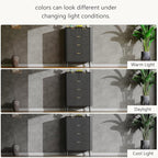 Alohappy Black Fluted Dresser with 5 Drawer and Charging, 48" Tall Mid Century Modern Chest of Drawers with Curved Profile Design, Wood Storage Dressers