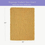 Bigacogo Chunky Knit Throw Blanket for Couch, 40x60 inches, 100% Hand Knitted with Thick Jumbo Chenille Yarn, Cozy Soft Large Rope Knot Cable Crochet Blankets for Sofa Bed Living Room, Mustard Yellow