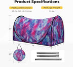 VIVOHOME Pop-Up Bed Tent Twin Size, Privacy Bed Canopy with 4 Doors and Mosquito Mesh, Breathable Sleeping Tent with Light Starry Sky Pattern for Kids and Adults