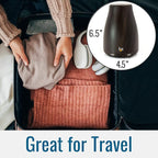 HealthSmart Essential Oil Diffuser, Cool Mist Humidifier and Aromatherapy Diffuser with 150ML Tank Ideal for Small Rooms, Adjustable Timer and Mist Mode, Wood Grain Brown (Pack of 2)