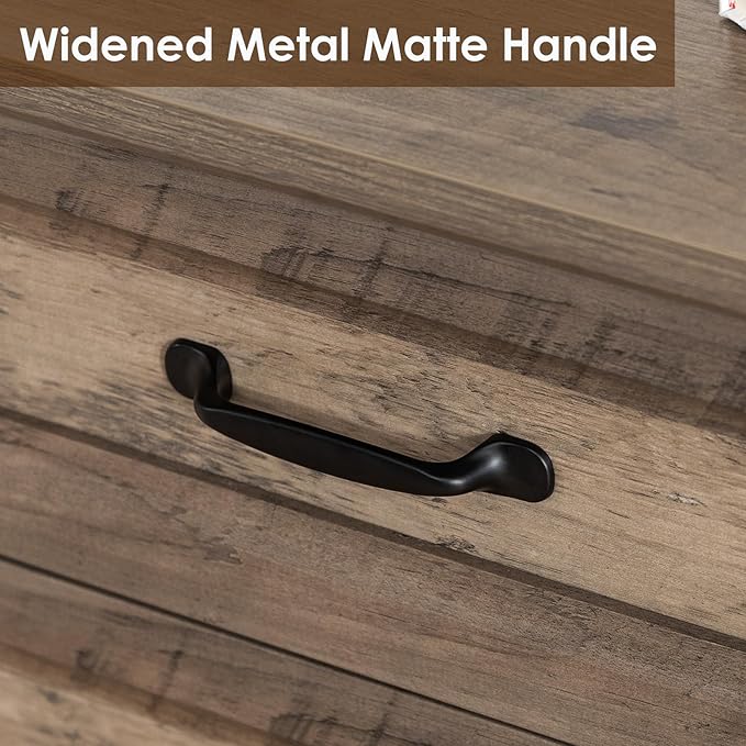 HOMMPA 24'' Farmhouse Nightstand with Charging Station, Bedside Tables with Storage, Side Table with USB Port, 3 Drawers End Table Dresser, Wood Night Stand for Bedroom, Living Room, Greige