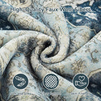 Topllen Washable Area Rug - 4'x6' Boho Living Room Rug, Non-Slip Soft Rugs Indoor for Bedroom Dining Room Office, Vintage Throw Carpet Stain Resistance (Blue, 4x6ft)