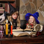 Black Spell Candle Holders 10 PCS, KSWING 1/2 Inch Diameter Ceramic Chime Ritual Candlestick Holders, Great for Casting Meditation Rituals Prayer Birthdays Altar Vigil Witchcraft Wiccan Supplies