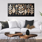 Tsomzxng Boho Black Wall Art Modern Wall Art Bohemian Feather Canvas Wall Art Decor For Apartment Dorm Living Room Bedroom Nursery Backdrop Home Wall Decor20 W X 40" L