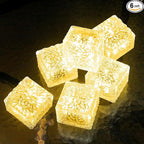 Solar Brick Lights Outdoor Solar Lights Outdoor Waterproof Patio Brick Lights Garden Decor for Outside 6 Packs for Patio,Yard,Walkway,Pathway Decor