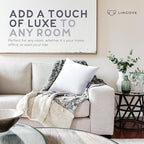 Lincove Euro Throw Pillow Insert Square 17"x17" Pillow – Made in Canada, 100% Cotton Shell, Down Alternative Filling, Vegan-Friendly, Hypoallergenic - Decorative Couch Pillows, 1 Pack