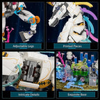 JMBricklayer Unicorn Building Sets for Adults with Lights 70008, Myth Art Creator Animals Display Ideas, Magical Rainbow Unicorn Home Decor, Building Toys Christmas Birthday Gifts for 14+(1492 PCS)