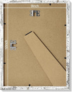 Vittanly 9x12 Picture Frames Set of 9, Shatter Resistant Plexiglass, Display 6x8 Pictures with Mat or 9x12 without Mat, Photo Frames for Wall or Tabletop, Engineered Wood, Distressed White