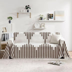 Couch Cover Boho for Dogs Washable Mocha Couch Covers for 2 Cushion Couch, Chenille Sectional Couch Covers L Shape Sofa Cover, Furniture Protector for Kids, Pets, Mocha 91" X150"