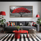 Large Framed Wall Art for Living Room Large Mangrove Landscape Modern Art for Wall Decor Living Room, Bedroom, Office, Home Wall Decor 24x48 inches(With Soild Wood Dark Framed)