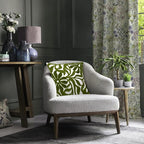 Alysheer Farmhouse Floral Leaves Embroidered Decorative Throw Pillow Cover 18x18 inches, Boho Tufted Flowers Embroidery Pattern Chic Cotton Cushion Case for Couch Bed Sofa Living Room(Olive Green)