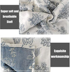 MSGKV Throw Blanket 100% Cotton Blankets Stitch Blanket,Versatile Knit Woven Super Soft Warm & Decorative Blankets for Chair Bed Sofa Couch and Bedroom Living Room,60''Wx 80''L