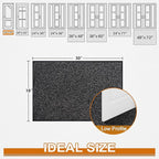 Mibao Front Door Mat, Dirt Trapper Welcome Mat for Outdoor Indoor, Non-Slip Waterproof Doormat, Durable Machine Washable Low Profile Entry Rug for Back Door Outside Patio Porch, 30" x 18", Black