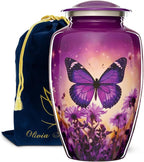 Olivia Memorials Butterfly Urn for Ashes Women - Cremation Urns for Adult Female Human - Large Urns for Mom