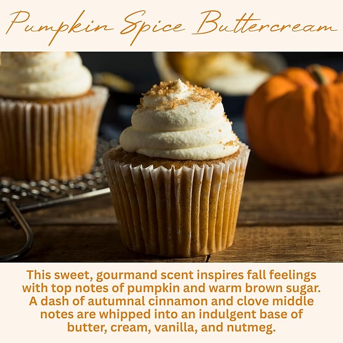 Pumpkin Spice Buttercream Fall Scented Candle, Many Scents to Choose from, All Natural Non-Toxic Soy Wax, Handmade in The USA (Pumpkin Spice Buttercream)