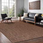 Washable Indoor Outdoor Rug Weather Resistant Carpet Modern Solid for Porch Deck Balcony Backyard Patio Rug 8x10 Gold Brown