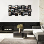 Jerry & Maggie 4X6 Collage Picture Frames for Wall Decor, 21 Opening Collage Wall Hanging for 6x4 Photo, Multi Picture Frame Set with One-piece Design Black