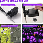 Solar Halloween Lights Outdoor, Scary Eyeball Lights, 4PACK 32LED, IP65 Waterproof, Decor for Garden/Yard/Patio/Lawn/Pathway (Purple)