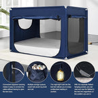 Bed Canopy Portable Blackout Bed Tent Privacy Tent for Adult Indoor Sleeping with 3 Doors, Storage Bag