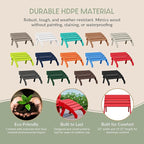 WestinTrends Dylan Outdoor Patio HDPE Adirondack Ottoman Footrest, Red