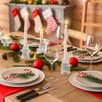 12 Pcs Glass Candlestick Holders Taper Candle Holders for Table Centerpieces, Wedding Decor and Dinner Party, Clear