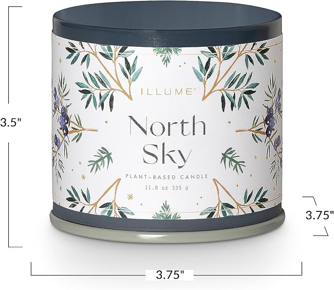 ILLUME Vanity Tin Candle, North Sky, Signature 11.8 oz.