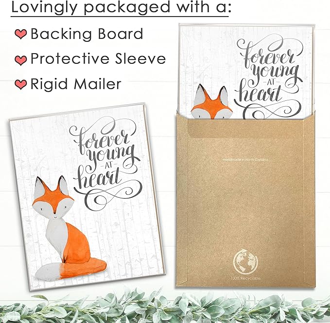 Fox Wall Art Prints (Set of 4) - Unframed - 8x10s | Woodland Nursery Decor | Room Decor Aesthetic | Farmhouse Decor | Living Room Decor for Animal Lovers