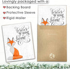 Fox Wall Art Prints (Set of 4) - Unframed - 8x10s | Woodland Nursery Decor | Room Decor Aesthetic | Farmhouse Decor | Living Room Decor for Animal Lovers