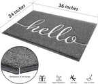 Door Mat (36"x24",Grey), Durable Welcome Mat Low Profile Floor Mat Front Doormat Non Slip Mats Entrance Rectangular Easy to Clean Doormat, for Entryway, Patio, High Traffic Areas