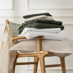 Bedsure Cotton Duvet Cover Full - 100% Cotton Waffle Weave Olive Green Duvet Cover Set, GentleSoft™ and Breathable Bedding Set for All Season, 3 Pieces, 80"x90"