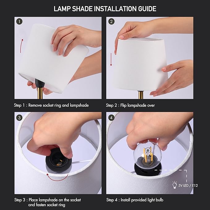 O’Bright Seraph Mini – Cordless LED Table Lamp with Dimmer, Built-in Rechargeable Battery, 3-Level Brightness, Patio Table Lamp, Bedside Night Lamp, Ambient Light for Restaurant, Antique Brass