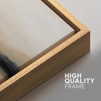 SIGNFORD Framed Canvas Print Wall Art Set Abstract Mountain Landscape Neutral Beige and Black Illustration Modern Art Decorative Nordic Nature for Living Room, Bedroom, Office - 16"x24"x2 Natural